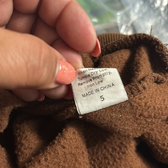 SHEIN women’s sweatshirt pullover “love that for you” size XS, brown white - Picture 7 of 7